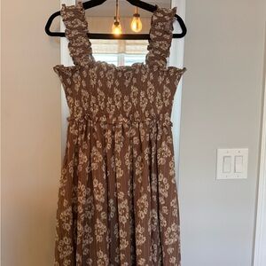 Altar'd State Brown Floral Midi Dress
